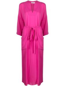 Fabiana Filippi robe ceinturée à manches longues - Rose