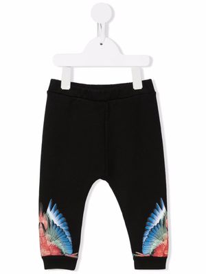 Marcelo Burlon County Of Milan Kids pantalon de jogging à imprimé Wings - Noir