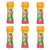 Dinosaurus bellenblaas flesjes - 6x - met bal spelletje in dop - 60 ml - voor kinderen