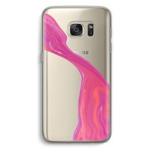 Paarse stroom: Samsung Galaxy S7 Transparant Hoesje