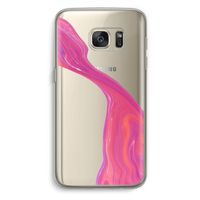 Paarse stroom: Samsung Galaxy S7 Transparant Hoesje