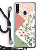 Sweet heaven geometrics: Samsung Galaxy A20s Transparant Hoesje met koord