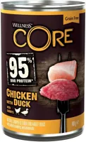 Wellness CORE hond 95% Duo Protein kip, eend & wortel 400g