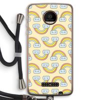 Regenboog: Motorola Moto Z Force Transparant Hoesje met koord