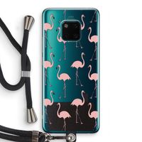 Anything Flamingoes: Huawei Mate 20 Pro Transparant Hoesje met koord