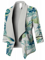 Cross Neck Geometric Casual Loose Blazer