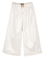 Balmain Kids pantalon en velours côtelé à coupe ample - Blanc - thumbnail