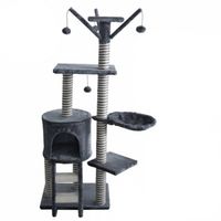 Gebor - Leuke Uitgebreide Katten Krabpaal Donkergrijs 50x35x135cm - Huisdieren – Katten - Speelparadijs - thumbnail