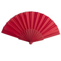 Spaanse Handwaaier - rood - 23 x 43 cm - Verkoeling waaiers voor zomerse themperatuur