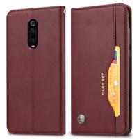 Knead huidtextuur horizontaal Flip lederen case voor Xiaomi Redmi K20/K20 Pro/Xiaomi 9T met foto frame & houder & kaartsleuven & portemonnee (wijn ro