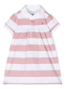 POLO RALPH LAUREN KIDS ensemble robe-polo à rayures - Rose