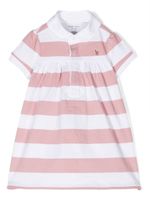 POLO RALPH LAUREN KIDS ensemble robe-polo à rayures - Rose