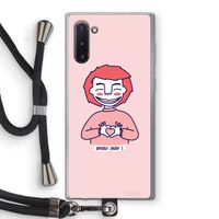 Hartje: Samsung Galaxy Note 10 Transparant Hoesje met koord