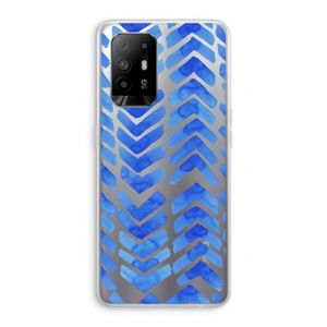 Blauwe pijlen: Oppo A94 5G Transparant Hoesje