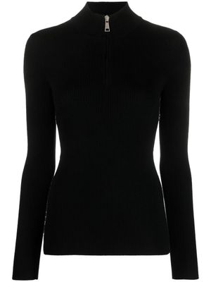 Moncler pull nervuré en laine - Noir