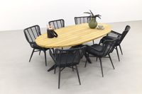 Jasmine black/Taste Prado Ellips 240x115 cm. tuinset - 7-delig Jasmine black/Taste Prado Ellips 240x115 cm. tuinset - 7-delig