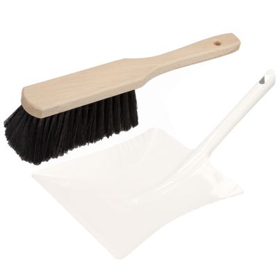 Stoffer en blik wit van metaal/hout voor binnen