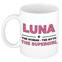 Luna The woman, The myth the supergirl cadeau koffie mok / thee beker 300 ml