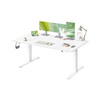 In Hoogte Verstelbaar Bureau met Usb Aansluiting, Mat Wit / 160 x 80 cm