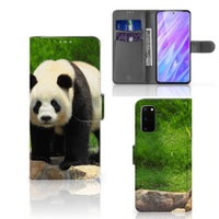 Samsung Galaxy S20 Telefoonhoesje met Pasjes Panda - thumbnail