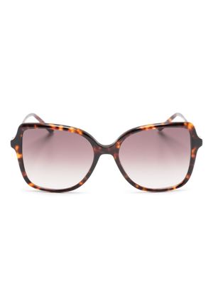 Carolina Herrera lunettes de soleil Hero à monture oversize - Marron