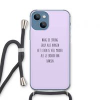 Sprong: iPhone 13 mini Transparant Hoesje met koord Sprong: iPhone 13 mini Transparant Hoesje met koord