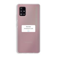Reminder: Samsung Galaxy A51 5G Transparant Hoesje