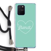 Friends heart pastel: Samsung Galaxy Note 10 Lite Transparant Hoesje met koord