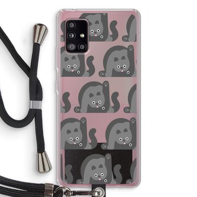 Cats: Samsung Galaxy A51 5G Transparant Hoesje met koord