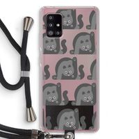Cats: Samsung Galaxy A51 5G Transparant Hoesje met koord