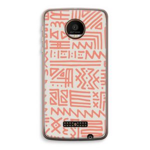 Marrakech Pink: Motorola Moto Z Force Transparant Hoesje