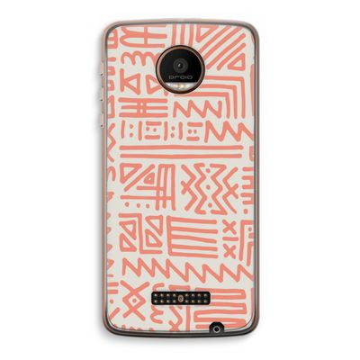Marrakech Pink: Motorola Moto Z Force Transparant Hoesje