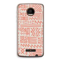 Marrakech Pink: Motorola Moto Z Force Transparant Hoesje