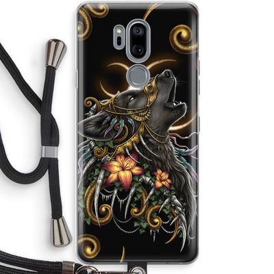 Huilende Wolf: LG G7 Thinq Transparant Hoesje met koord