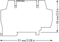 WAGO 859-304 Relaisklem Nominale spanning: 24 V/DC Schakelstroom (max.): 5 A 1x wisselcontact 25 stuk(s) - thumbnail