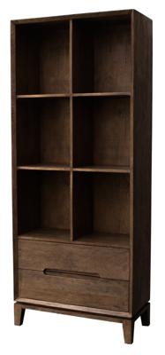 Livingfurn Boekenkast 'Cortez' Mangohout, 200 x 83 cm