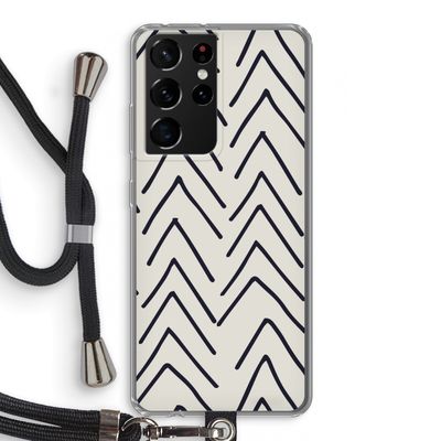Marrakech Arrows: Samsung Galaxy S21 Ultra Transparant Hoesje met koord