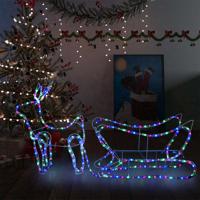 VidaXL Kerstdecoratie rendier en slee 252 led's