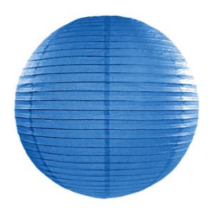 Luxe bol feest lampion - blauw - dia 35 cm - papier