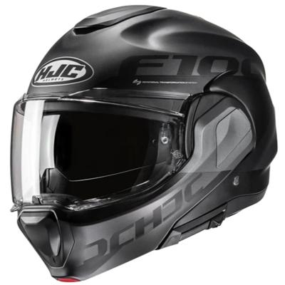 HJC F100 Hetal, Systeemhelm, Mat grijs Zwart