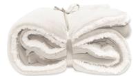 Lars coral fleece/suede plaid dove white 150x200 cm - Unique living