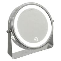 Make-up spiegel/scheerspiegel met LED verlichting op standaard 20 cm - thumbnail