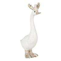 Clayre & Eef Witte Decoratie eend 6*3*11 cm 6PR4607