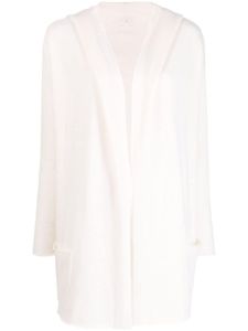 Teddy Cashmere cardigan en cachemire Napoli à capuche - Blanc