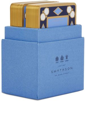 Smythson lot de deux jeux de cartes - Bleu