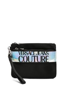 Versace Jeans Couture pochette zippée à logo imprimé - Noir