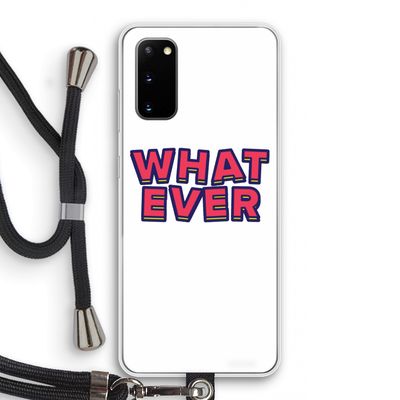 Whatever: Samsung Galaxy S20 Transparant Hoesje met koord