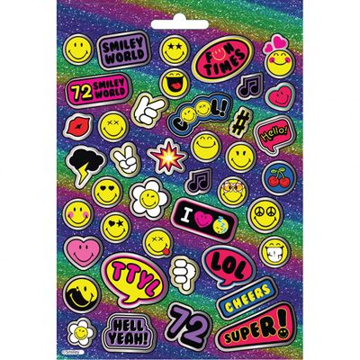 Smiley world stickers junior vinyl 3-delig Smiley world stickers junior vinyl 3-delig