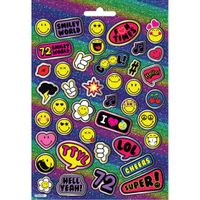 Smiley world stickers junior vinyl 3-delig - thumbnail