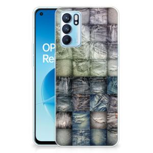 Silicone Back Cover OPPO Reno 6 5G Spijkerbroeken